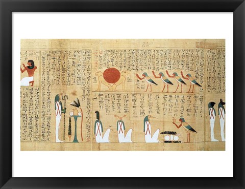 Framed Mythological papyrus of Imenemsaouf Print