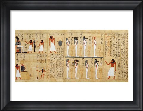 Framed Mythological papyrus of Imenemsaouf Print