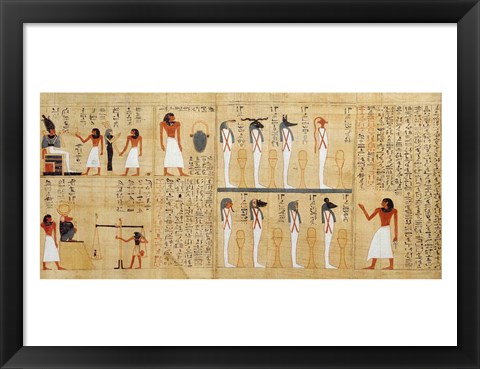 Framed Mythological papyrus of Imenemsaouf Print