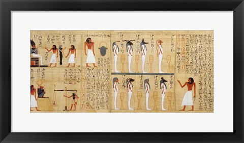 Framed Mythological papyrus of Imenemsaouf Print