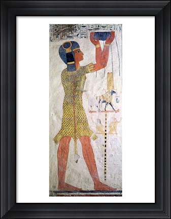 Framed Inmutef priest making an offering Print