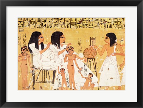 Framed dead, their family and their servants, from the Tomb of Ankerkhe Print