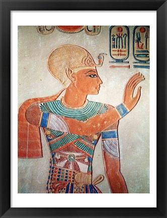 Framed Portrait of Ramesses III Print