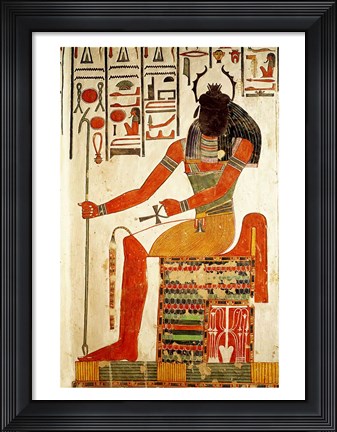 Framed god, Khepri Print