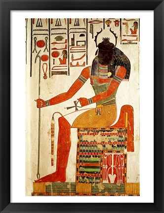 Framed god, Khepri Print