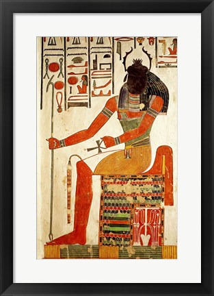 Framed god, Khepri Print