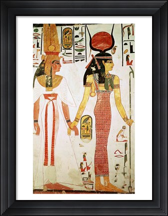 Framed Isis and Nefertari, from the Tomb of Nefertari Print