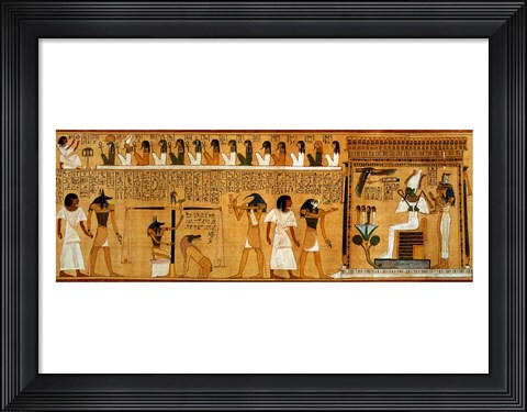 Framed Weighing of the Heart against Maat&#39;s Feather of Truth Print