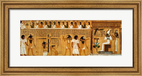 Framed Weighing of the Heart against Maat&#39;s Feather of Truth Print