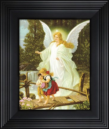 Framed Guardian Angel Print