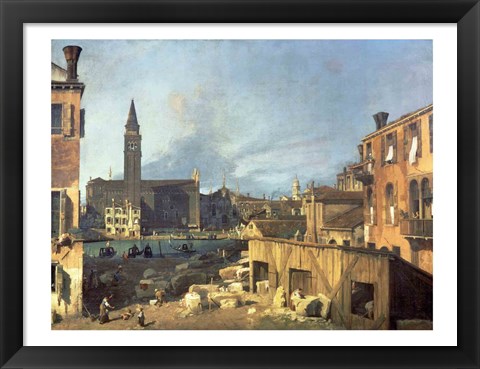 Framed Venice: Campo San Vidal and Santa Maria della Carita Print