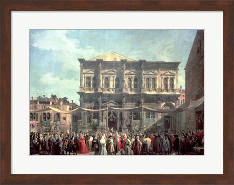 Framed Doge Visiting the Church and Scuola di San Rocco Print