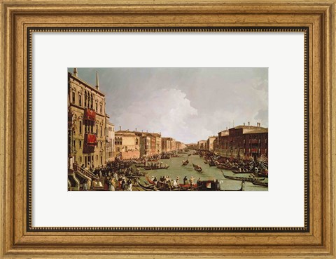 Framed Regatta on the Grand Canal Print