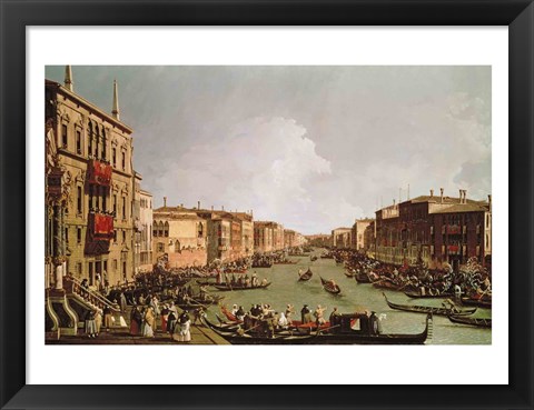 Framed Regatta on the Grand Canal Print