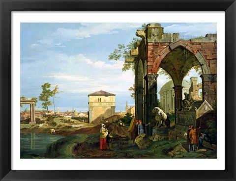 Framed Capriccio with Motifs from Padua Print