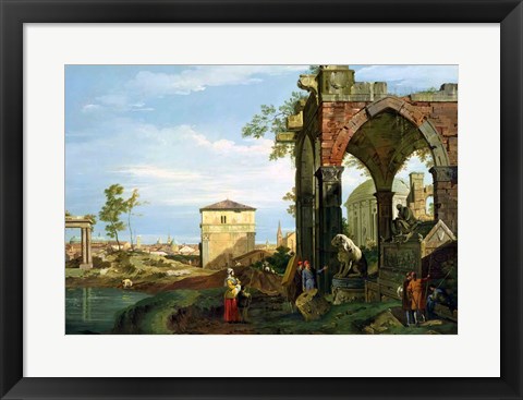 Framed Capriccio with Motifs from Padua Print