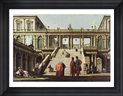 Framed Castle Courtyard, 1762 Print