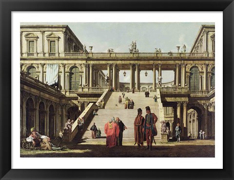 Framed Castle Courtyard, 1762 Print