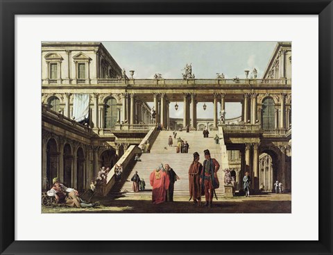 Framed Castle Courtyard, 1762 Print