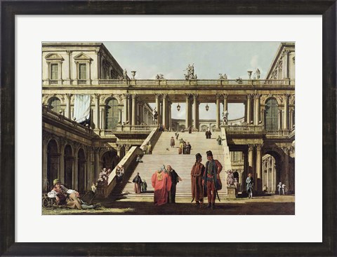 Framed Castle Courtyard, 1762 Print