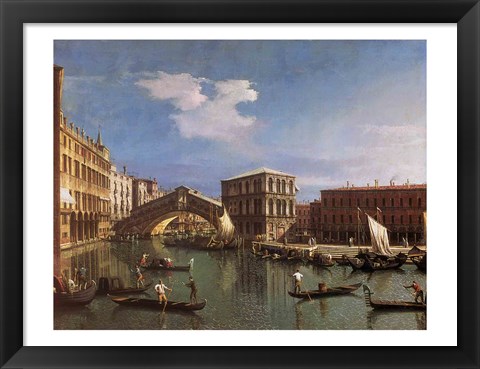 Framed Rialto Bridge, Venice Print