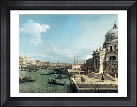Framed Entrance to the Grand Canal and the church of Santa Maria della Salute, Venice Print