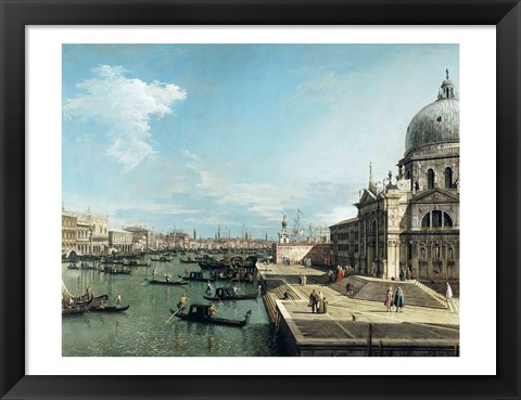 Framed Entrance to the Grand Canal and the church of Santa Maria della Salute, Venice Print