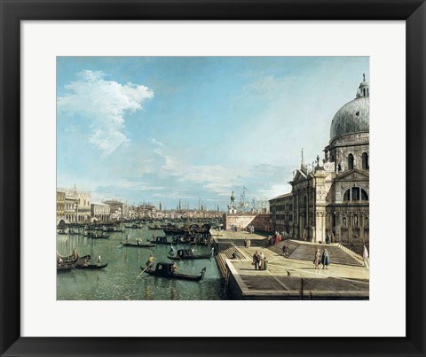 Framed Entrance to the Grand Canal and the church of Santa Maria della Salute, Venice Print