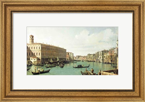 Framed Grand Canal from the Rialto Bridge Print