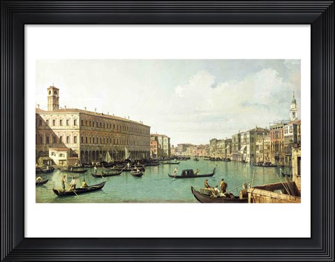 Framed Grand Canal from the Rialto Bridge Print