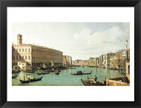 Framed Grand Canal from the Rialto Bridge Print