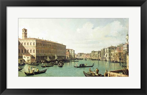 Framed Grand Canal from the Rialto Bridge Print