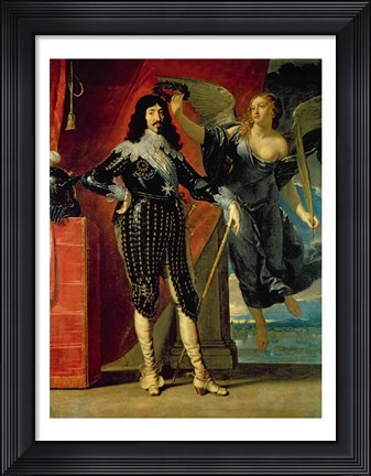 Framed Louis XIII Crowned by Victory Print