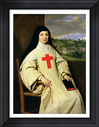 Framed Mother Angelique Arnauld Abbess of Port-Royal, 1654 Print