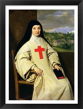 Framed Mother Angelique Arnauld Abbess of Port-Royal, 1654 Print