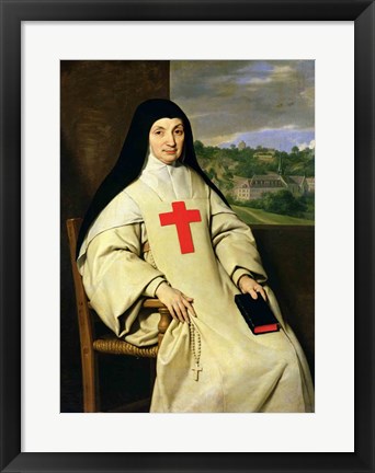 Framed Mother Angelique Arnauld Abbess of Port-Royal, 1654 Print