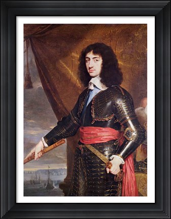Framed Portrait of Charles II Print