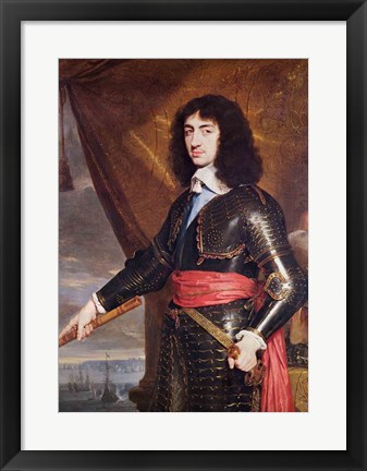 Framed Portrait of Charles II Print