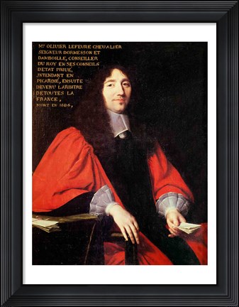 Framed Portrait of Olivier Lefevre Print