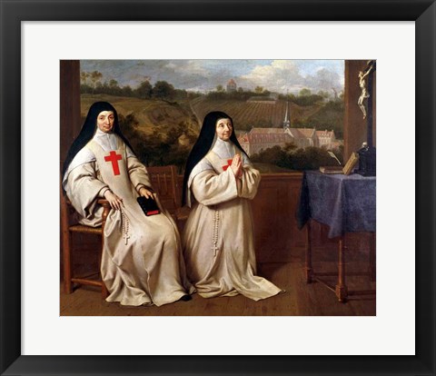 Framed Two Nuns Print