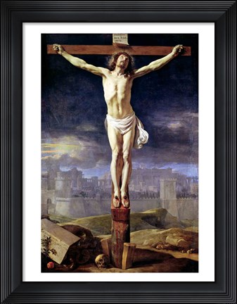 Framed Christ on the Cross Print