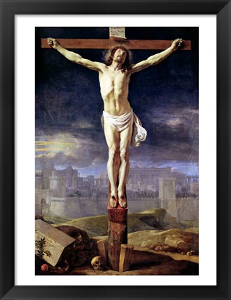 Framed Christ on the Cross Print