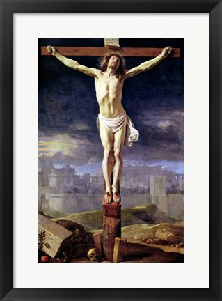 Framed Christ on the Cross Print