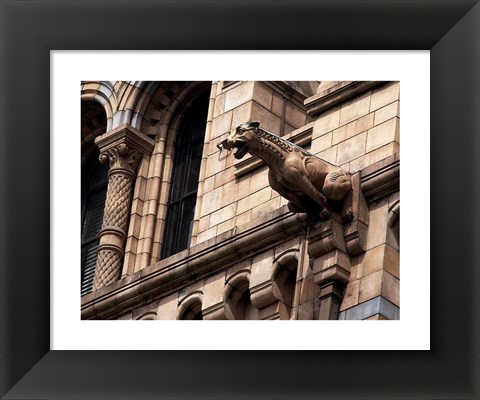 Framed Gargoyle Statue Print