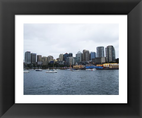 Framed North Sydney Cityscape Australia Print