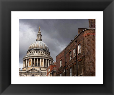 Framed St Pauls Cathedral in London Print