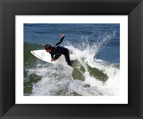 Framed Surfing Ocean Waves Print