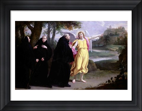 Framed Scene from the Life of St. Benedict Print