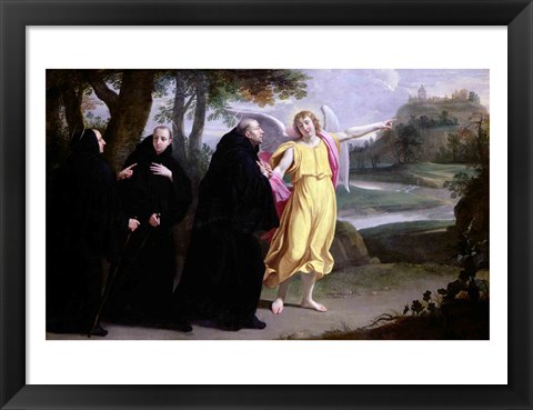 Framed Scene from the Life of St. Benedict Print