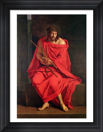 Framed Jesus mocked Print